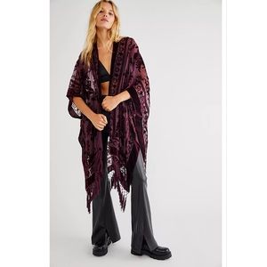 EUC Free People Nightbird Burnout Kimono